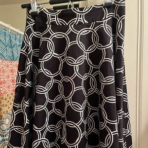 Black and white circle skirt